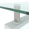 Modern White Tempered Glass Coffee Table by New Space