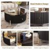 Modern 31.5'' Round Coffee Table by Yeah Depot w/ 2 large Drawers