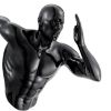 Black Wall Runner 13" Man Sculpture