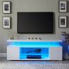 TV Stand for 70-Inch LED TV with Large Sliding Drawer & Side Cabinet for Living Room (White)
