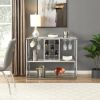3-Tier Kitchen Bar Cart with Tempered Glass Shelves and Chrome-Finished Metal Frame