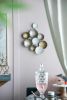 Metal Contemporary Wall Decor Accent - Golden/White