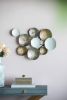 Metal Contemporary Wall Decor Accent - Golden/White