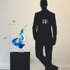 Breaker Wave Sculpture // Ocean Blue, 21" Tall