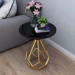 Luxury Round Nordic End Table by Oein (Black)