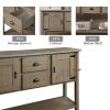 48-Inch Solid Wood Retro Style Console Table by Yeah Depot (Rustic)