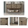 48-Inch Solid Wood Retro Style Console Table by Yeah Depot (Rustic)