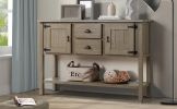 48-Inch Solid Wood Retro Style Console Table by Yeah Depot (Rustic)
