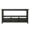 3 Tier Vintage Solid Console Table w/ 3 Drawers & Shelves by  InQ Boutique (Black)