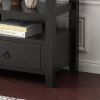 3 Tier Vintage Solid Console Table w/ 3 Drawers & Shelves by  InQ Boutique (Black)