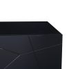 Modern Stylish TV stand w/ Color Changing LED Lights by yeah Depot (Black)