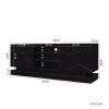 Modern Stylish TV stand w/ Color Changing LED Lights by yeah Depot (Black)