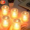 Clear Glass Votive Tealight candle Holder Set ( 24pcs)