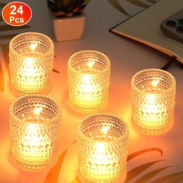 Clear Glass Votive Tealight candle Holder Set ( 24pcs)