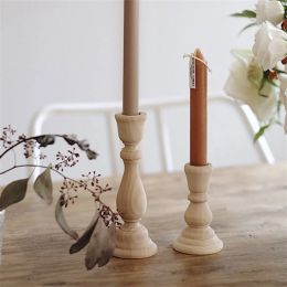 Wooden Candlestick Holders for Pillar Candles