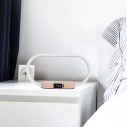 Wireless Charging LED Desk Lamp with Clock