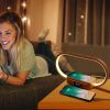 Wireless Charging LED Desk Lamp with Clock