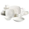 White/Gold 30-Piece Porcelain Dinnerware Set