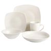 White/Gold 30-Piece Porcelain Dinnerware Set