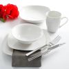 White/Gold 30-Piece Porcelain Dinnerware Set