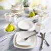 White/Gold 30-Piece Porcelain Dinnerware Set
