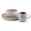 Elama Mocha Mauve 16-Piece Stoneware Dinnerware Set