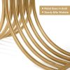 41 Inches Luxurious Faux Marble and Golden Metal Console Table