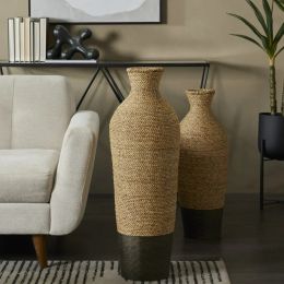 Fosuhouse 33-Inch Tall Woven Floor Vase