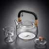 Gianxi Heat-Resistant Glass Tea Pot w/  Weave Handle