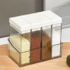 Four-Grid Kitchen Seasoning Box Canister Set