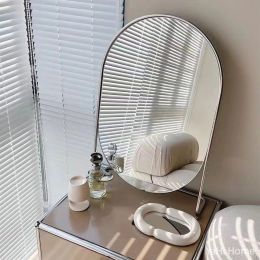 Rotating Oval Makeup Mirror w/ Metal Stand