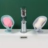 Leaf-Shaped Soap Holder with Suction Cup Base-Green