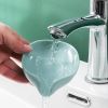 Leaf-Shaped Soap Holder with Suction Cup Base-Green