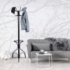 Vintage Black Metal Coat Rack Tree Stand by Hooya
