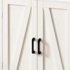 Modern LED Four-Door Storage Cabinet w/ Transparent Acrylic Doors