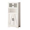 Modern LED Four-Door Storage Cabinet w/ Transparent Acrylic Doors