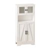 Modern LED Four-Door Storage Cabinet w/ Transparent Acrylic Doors