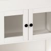 Modern LED Four-Door Storage Cabinet w/ Transparent Acrylic Doors