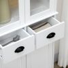 Classic 61" Freestanding Kitchen Cabinet w/ Adjustable Shelves & 2 Drawers
