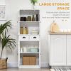Classic 61" Freestanding Kitchen Cabinet w/ Adjustable Shelves & 2 Drawers