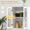 Classic 61" Freestanding Kitchen Cabinet w/ Adjustable Shelves & 2 Drawers