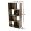 Mainstays 8-Cube Storage Organizer, Rustic Brown