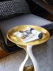Modern Morocco Luxurious Gold/White  Side Table