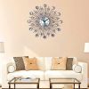 Radial Sunburst Diamond Silent Wall Clock Modern Home