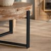 Modern Retro Splicing Round Coffee Table w/ Black Cross Legs Base