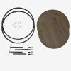 NSdirect 36-Inch Round Coffee Table, 2-Tier Rustic Wood