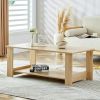 Modern Colored Double Layered Rectangular Coffee Table