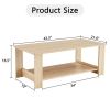 Modern Colored Double Layered Rectangular Coffee Table