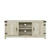 Modern Farmhouse Barn Door 65" TV Stand- Stone Grey