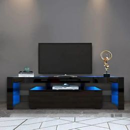 Modern Black High Gloss LED 50-70 Inch TV Stand